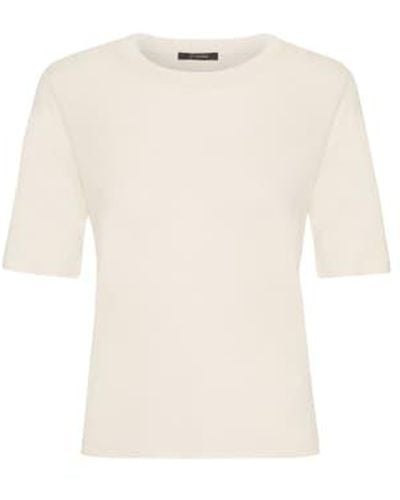 Oh Simple Silk Cashmere R-neck Knit M - Natural