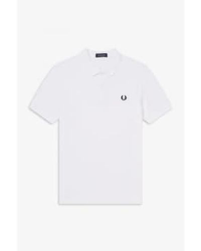 Fred Perry Slim fit plain polo - Blanco