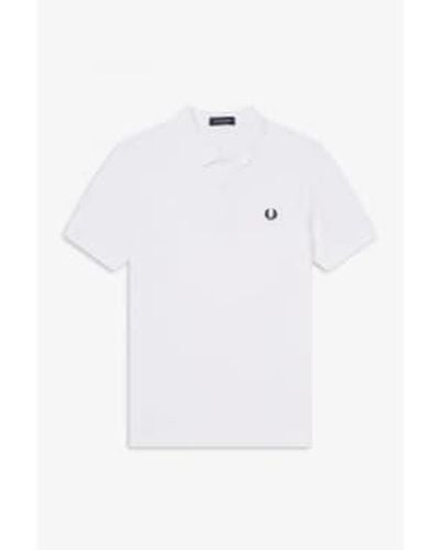 Fred Perry Slim Fit Plain Polo Xl - White