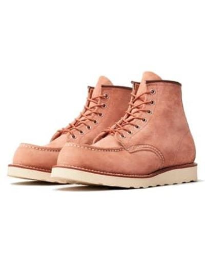 Red Wing Wing Shoes 8208 Heritage Work 6 Moc Toe Boot Dusty Rose - Rosa