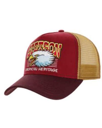 Stetson Trucker Cap Eagle Head - Rosso