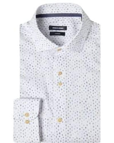 Remus Uomo Frank Tapered Stretch Floral Print Shirt - Blue