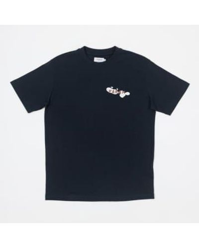 Farah Guy Graphic Print T Shirt In - Blu