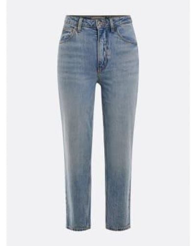 Guess Authentic Light Reborn Mom Fit Jeans - Blue
