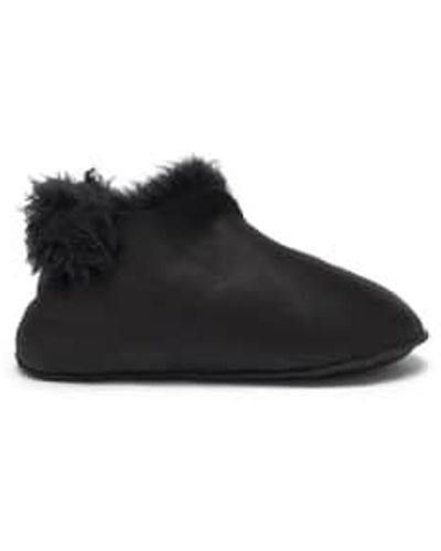 Gushlow & Cole Teddy-shearling slipper boots-schwarz, graphitschwarz