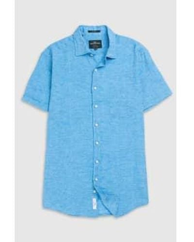 Rodd & Gunn Palm Beach Short Sleeve Linen Shirt - Blue