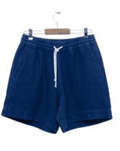 La Paz Relaxed Shorts In Linen From - Blu