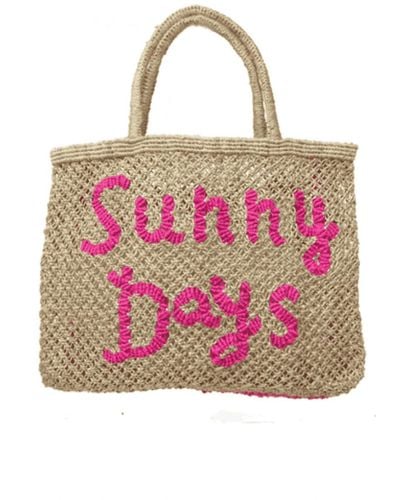 The Jacksons Natural und Pink Sunny Days Jute Bag