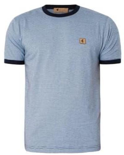 Gabicci Wilkins Striped T Shirt - Blu