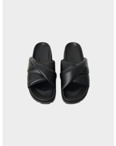Day Birger et Mikkelsen Nairobi Leather Padded Twist Sandals - Nero