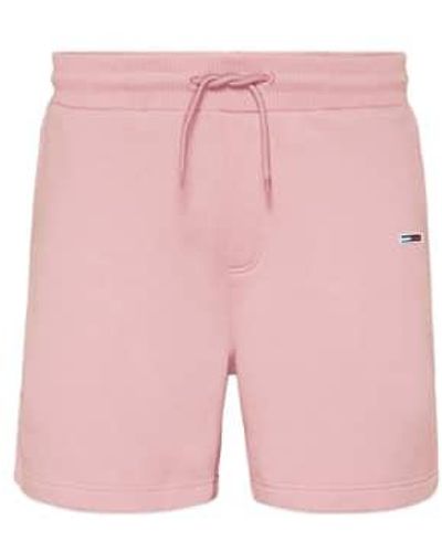 Tommy Hilfiger Tommy jeans fleece-strand-jogger-shorts – broadway - Pink