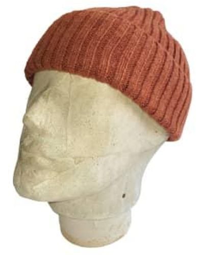Merchant Menswear Ribbed Lambswool Beanie Tiger / One Size - Multicolor