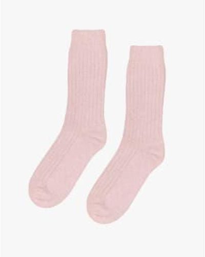 COLORFUL STANDARD Merino Socks Faded Pink - Rosa