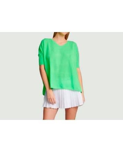 ABSOLUT CASHMERE Kate Poncho Sweater - Verde