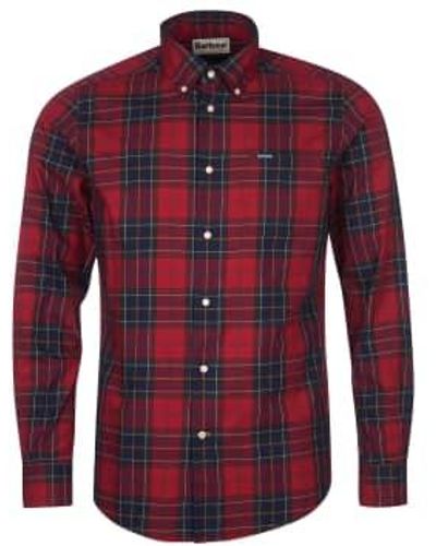 Barbour Wetheram Tailo Shirt S - Red