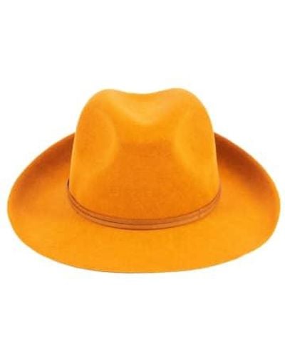 Travaux En Cours Felt Fedora Hat Kumquat 56 - Orange