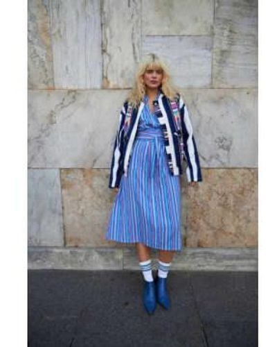 Lolly's Laundry Paris Multi Midi Dress Xs - Blue