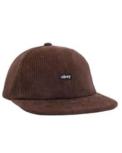 Obey Cord Label 6 Panel One Size - Brown