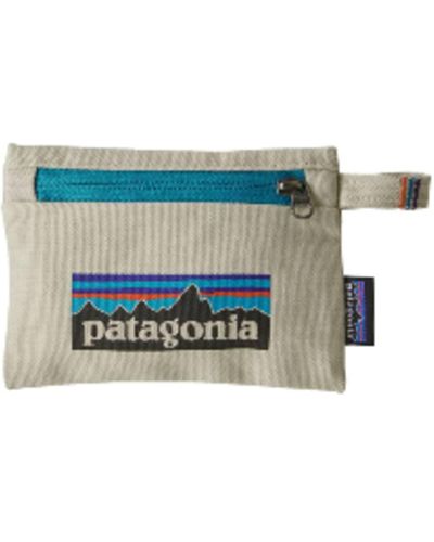 Patagonia Small Zippered Pouch P 6 Logo - Bianco