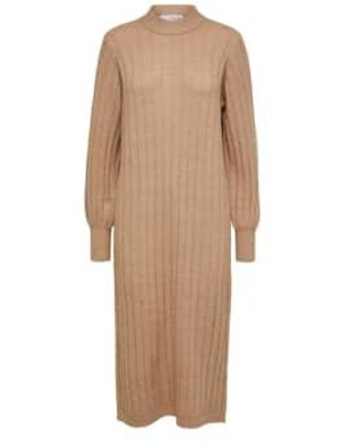 SELECTED Glowie Knit Dress S - Natural