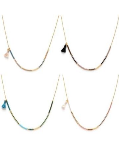 Amano Studio Japanese Seed Bead Necklaces Seashore - Metallic
