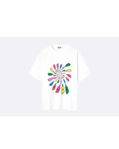 Nwhr Camiseta psychedelic - Weiß