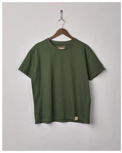Uskees Mens Organic T Shirt Coriander - Verde