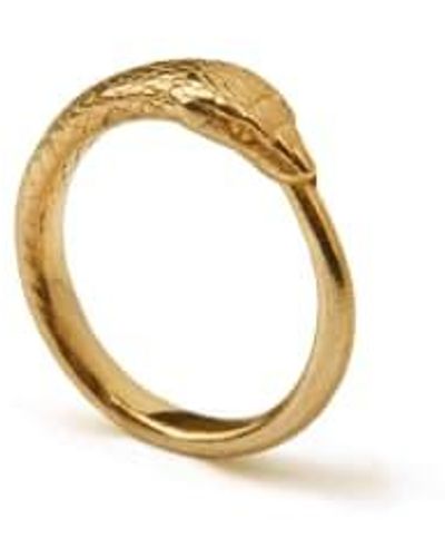 Rachel Entwistle Ouroboros Snake Ring Large U / Vermeil Without Stones - Metallic