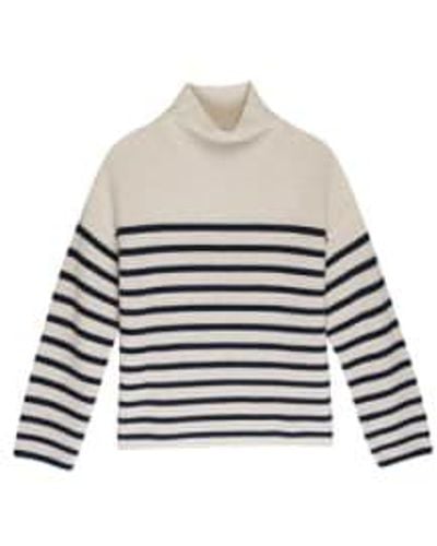 Rails Crema claudia stripe knit - Blanco