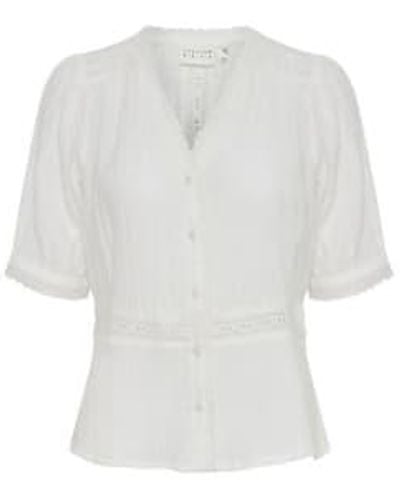 Atelier Rêve Camilo-Hemd mit Spitzenbesatz - Weiß