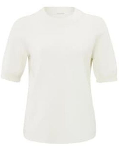 Yaya Sweater With Faux Fur Trim Xs - White