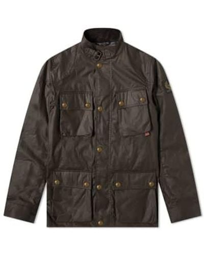 Belstaff Fieldmaster Jacket Waxed Cotton Faded - Black