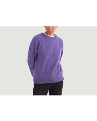 Tricot Cashmere Round Neck Sweater Xs - Purple