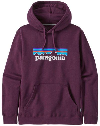 Patagonia Maglia P 6 Logo Uprisal Hoody Night Plum - Purple