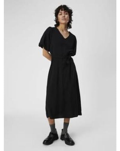 Object Jacira V-neck Midi Dress - Black