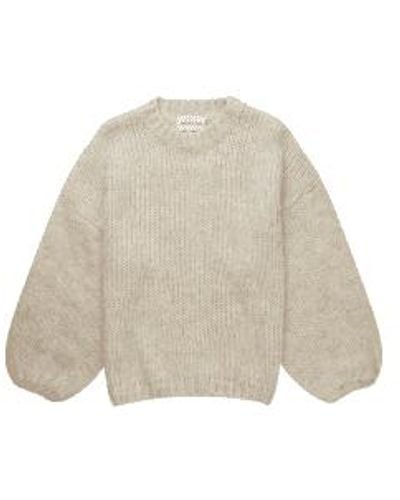 Munthe Eaffie Balloon Sleeve Slouchy Jumper Size: 12, Col: Ivory 10 - Natural