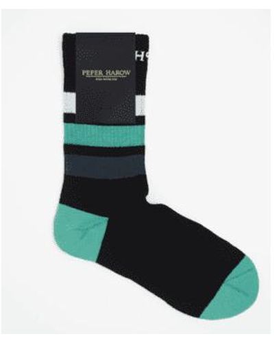 Peper Harow Striped Sport Socks - Blu