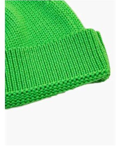 40 Colori Light Solid Wool Fisherman Beanie O/s - Green