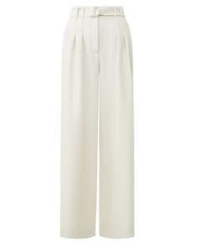 French Connection Everly Suiting Trousers Or Oyster Gray - Bianco