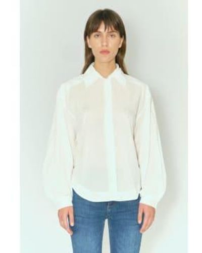 Tomorrow Sienna Supersized Shirt Ecru - Bianco
