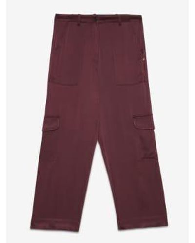 Ottod'Ame Viscose Cargo Pants Barolo Uk 8 - Purple