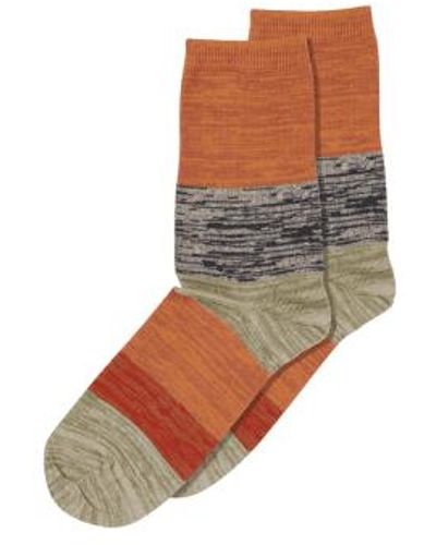 mpDenmark Polly Ankle Socks Pumpkin Spice 37-39 - Brown