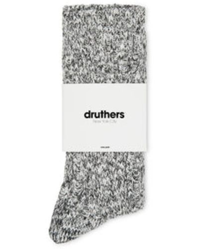 Druthers Bio-Rippen-Slub-Socken - Grau