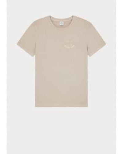 Paul Smith Ps t-shirt happy col: 21 poudre rose, taille: m - Blanc