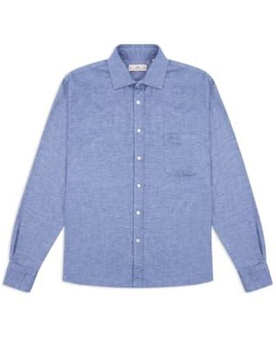 Burrows and Hare Flannel Shirt Chambray Xl - Blue