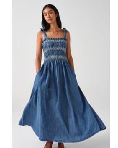 seventy + mochi Sally Tie Beadeau Dress M/l / Washed - Blue