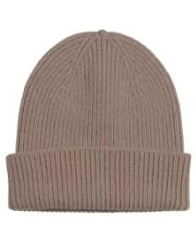 COLORFUL STANDARD Warm Taupe Merino Hat - Marrone