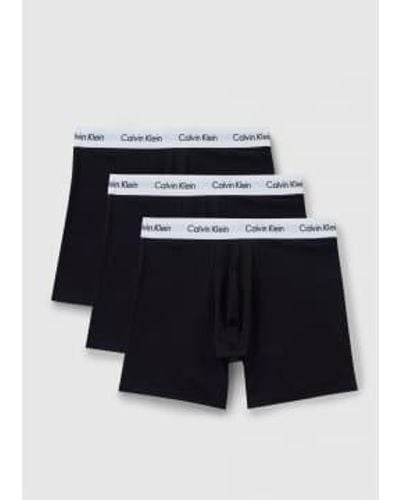 Calvin Klein S Underwear 3 Pack Boxer Briefs - Black