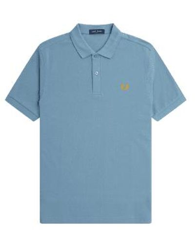 Fred Perry Slim fit plain polo ash - Azul