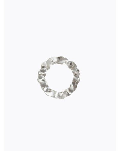 Eyland Water Ripple Handblown Glass Ring - Metallic